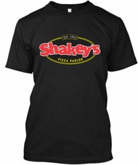 NWT Shakey’s Pizza Restaurant Food Breakfast Desserts Logo T-Shirt Size S-3XL