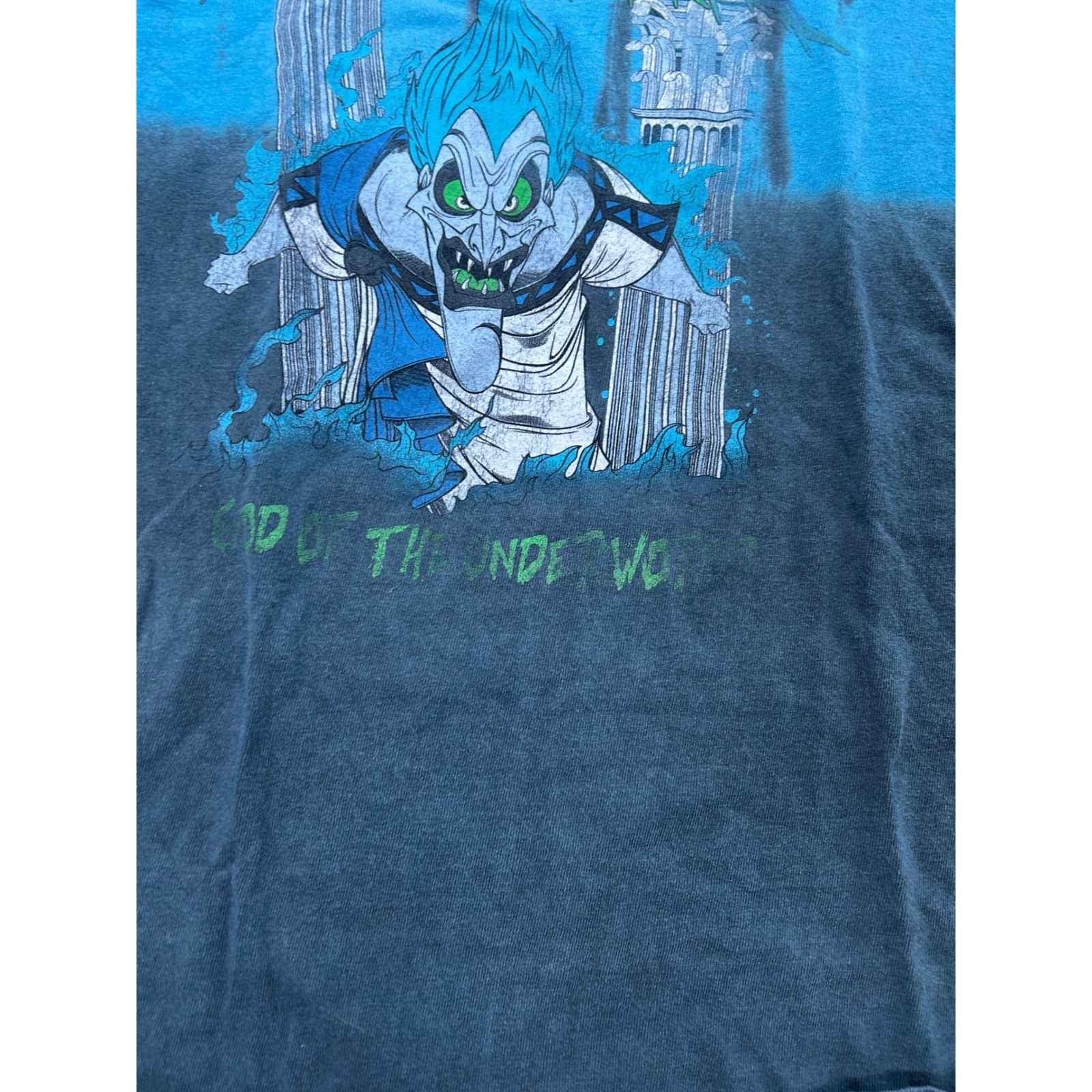 Disney Villains Hades Shirt Mens Small Blue Black Tie Dye God of the Underworld gallery