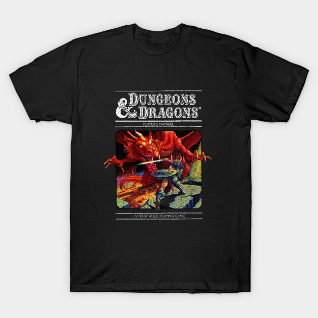 70s Tabletop RPG T-Shirt Vintage Fantasy Dungeon Graphic Tee Retro D20 Dice Art
