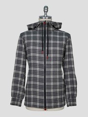 NEW KITON GRAY WHITE COTTON SHIRT UMBI EU 56 – US 46 – 2XL KME58