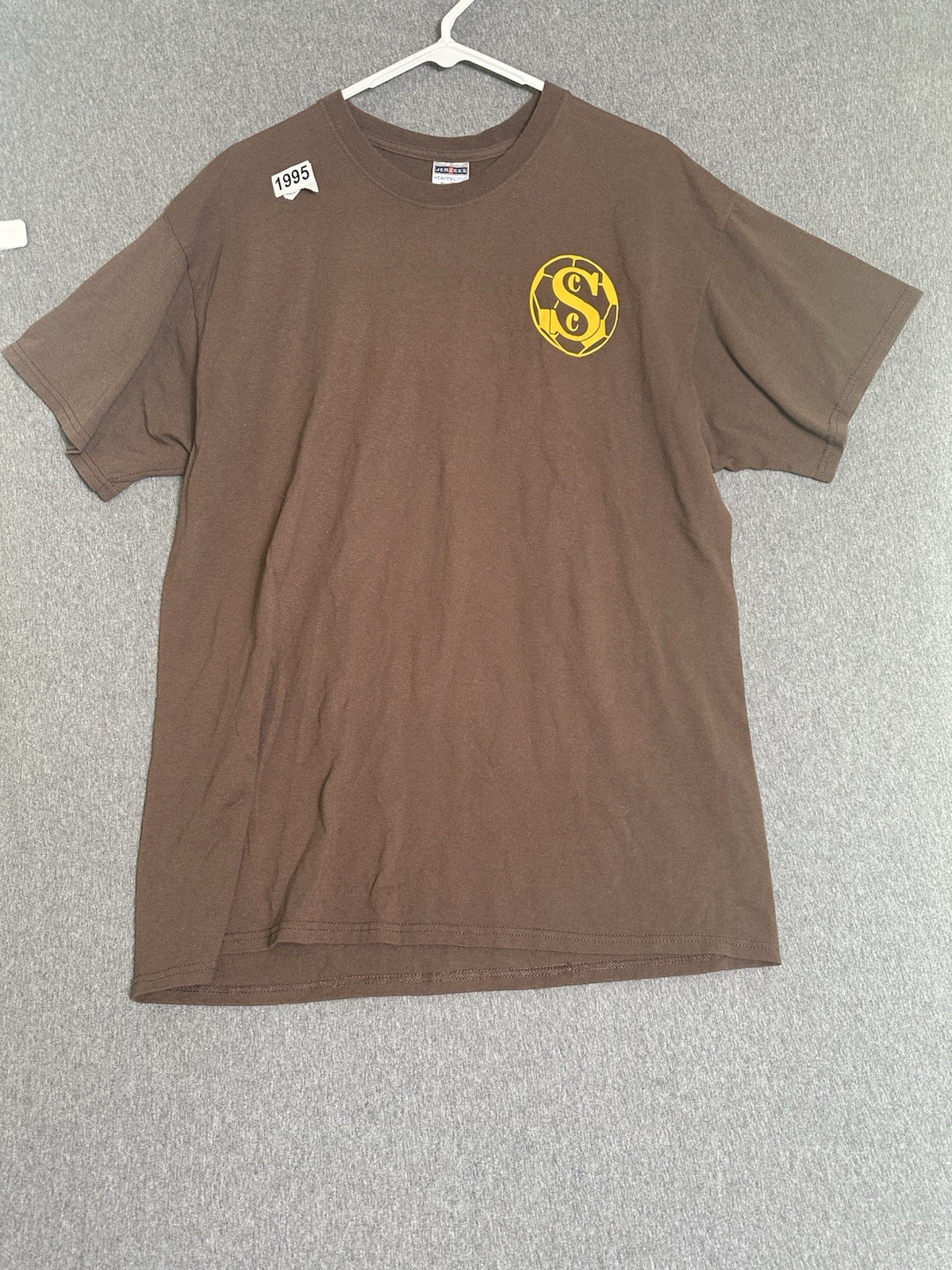Central Soccer Club Brown Men’s Vintage T-Shirt XLarge gallery