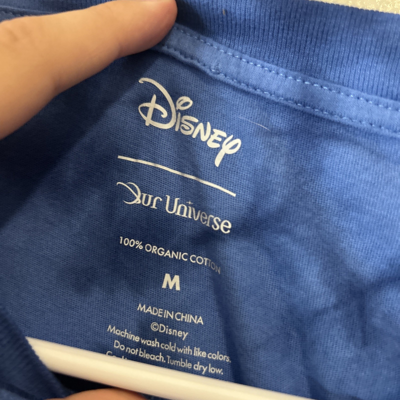 Disney Aladdin Balcony Scene Tie-Dye Blue Long Sleeve T-Shirt Medium gallery