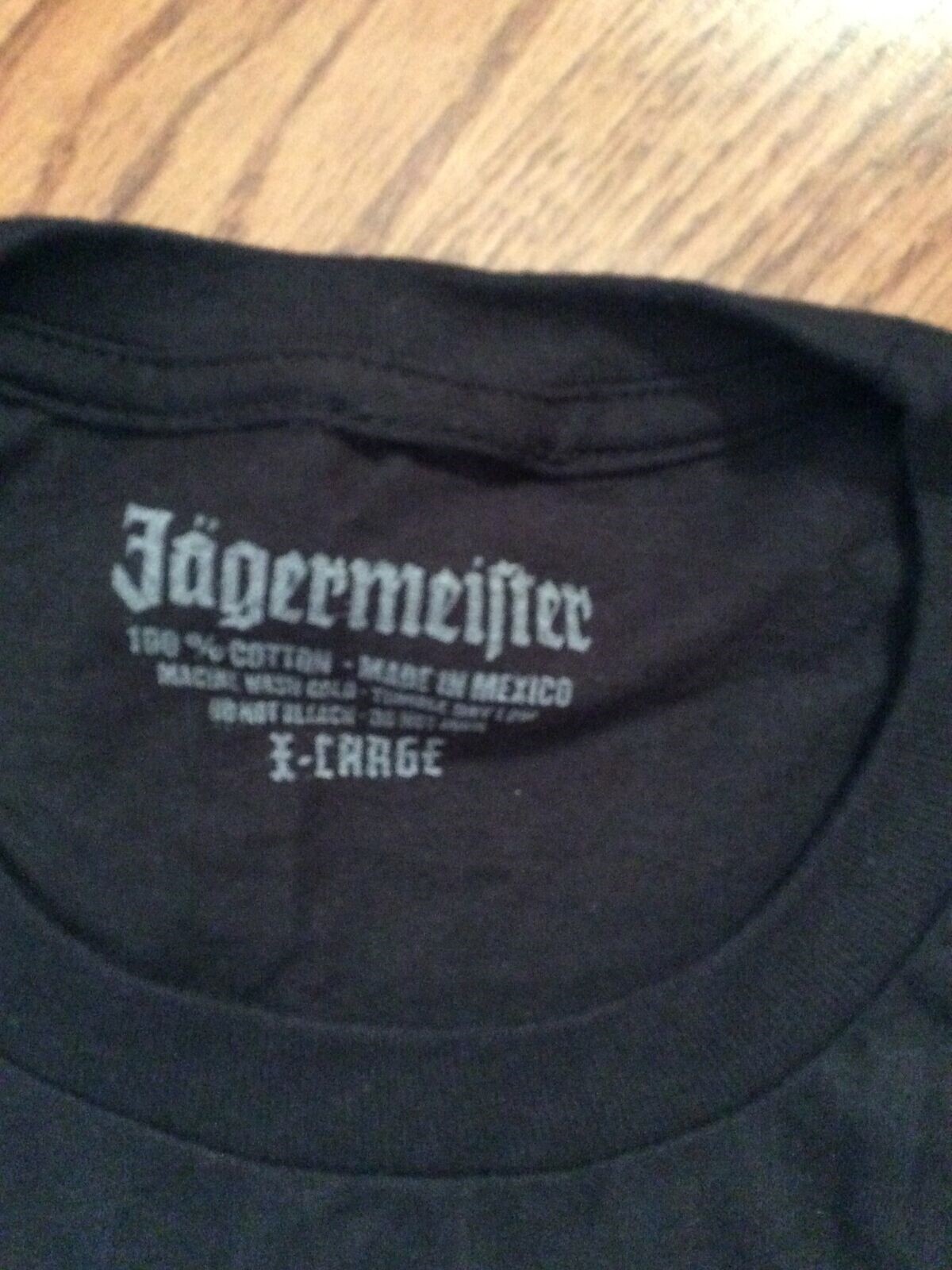 Jagermeister Gold Shiny Stag Logo T Shirt Men XL 100% Cotton Black gallery