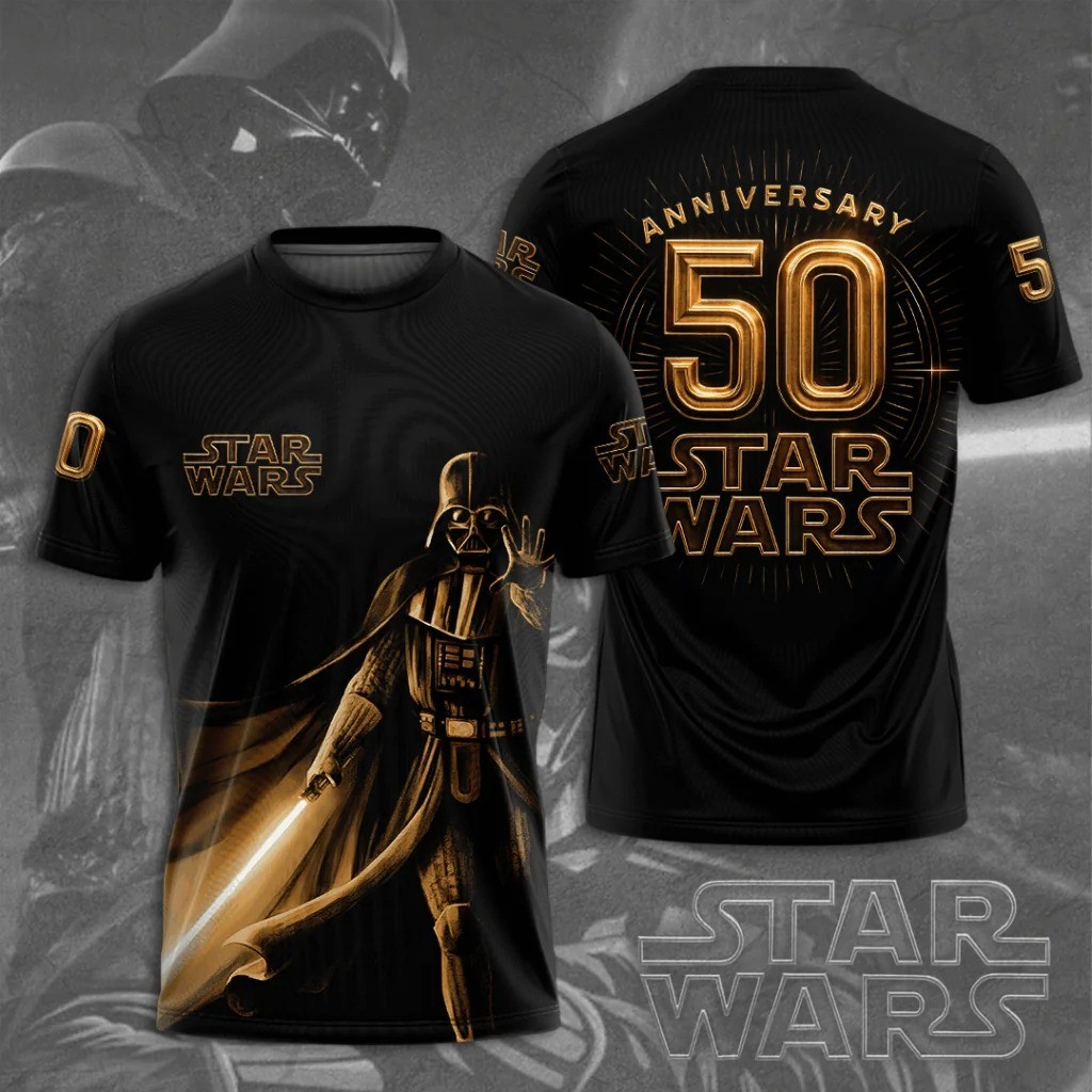 Star Wars 50th Anniversary Darth Vader T-shirt All Over Print Size XS-6XL gallery