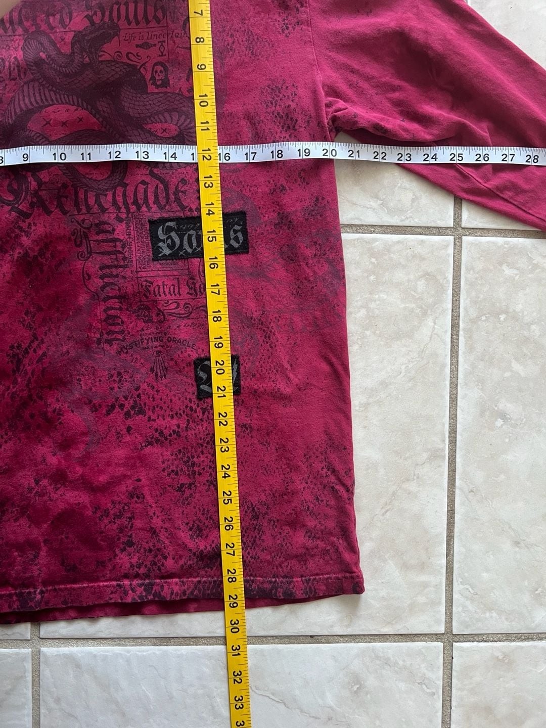 Affliction Sacred Souls Renegade Snake Red Wash Long Sleeve T-Shirt gallery