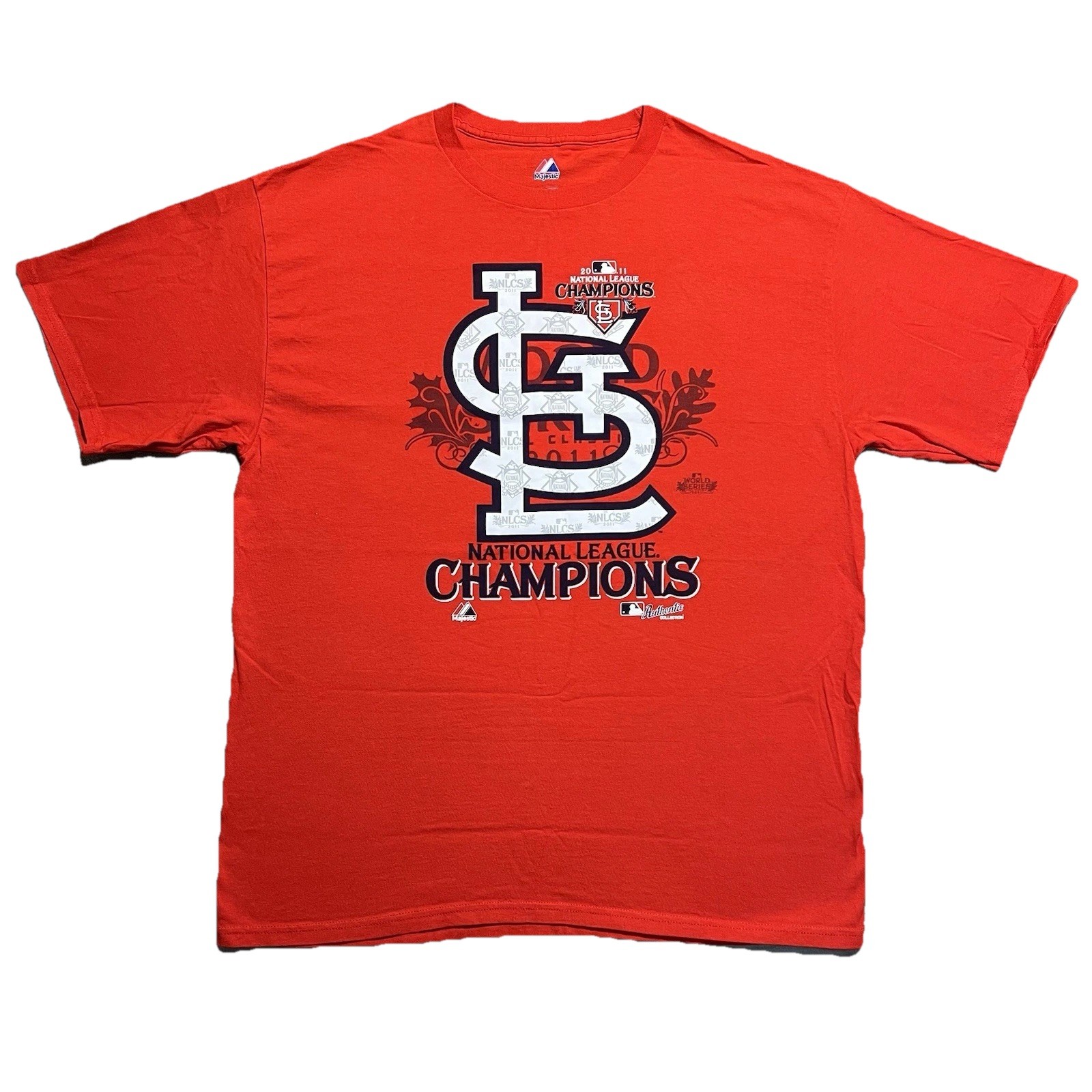 St Louis Cardinals 2011 NL Champions T Shirt XL Majestic Red gallery