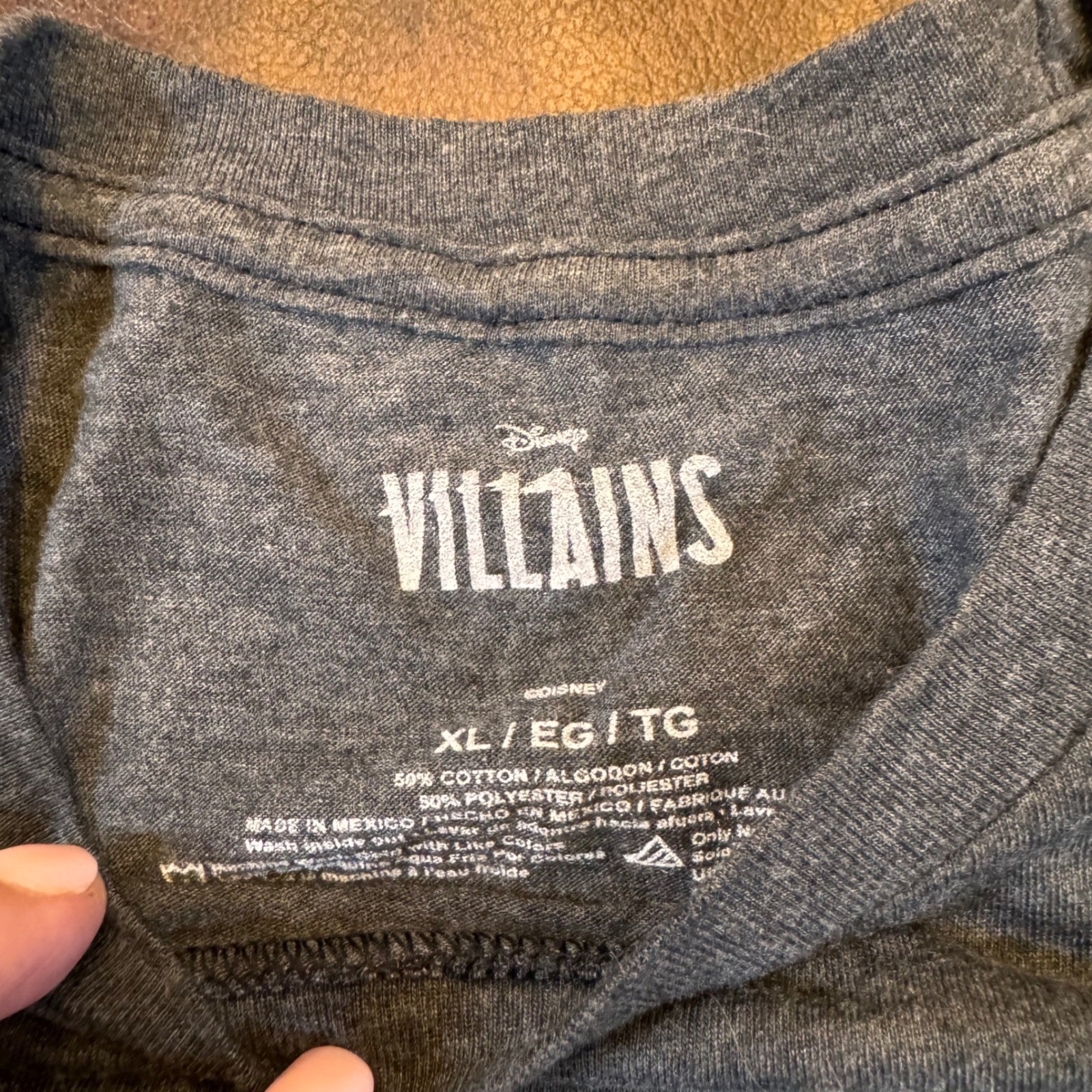 Disney Villains Graphic T-Shirt Charcoal Grey Maleficent Ursula Gaston Men Sz XL gallery