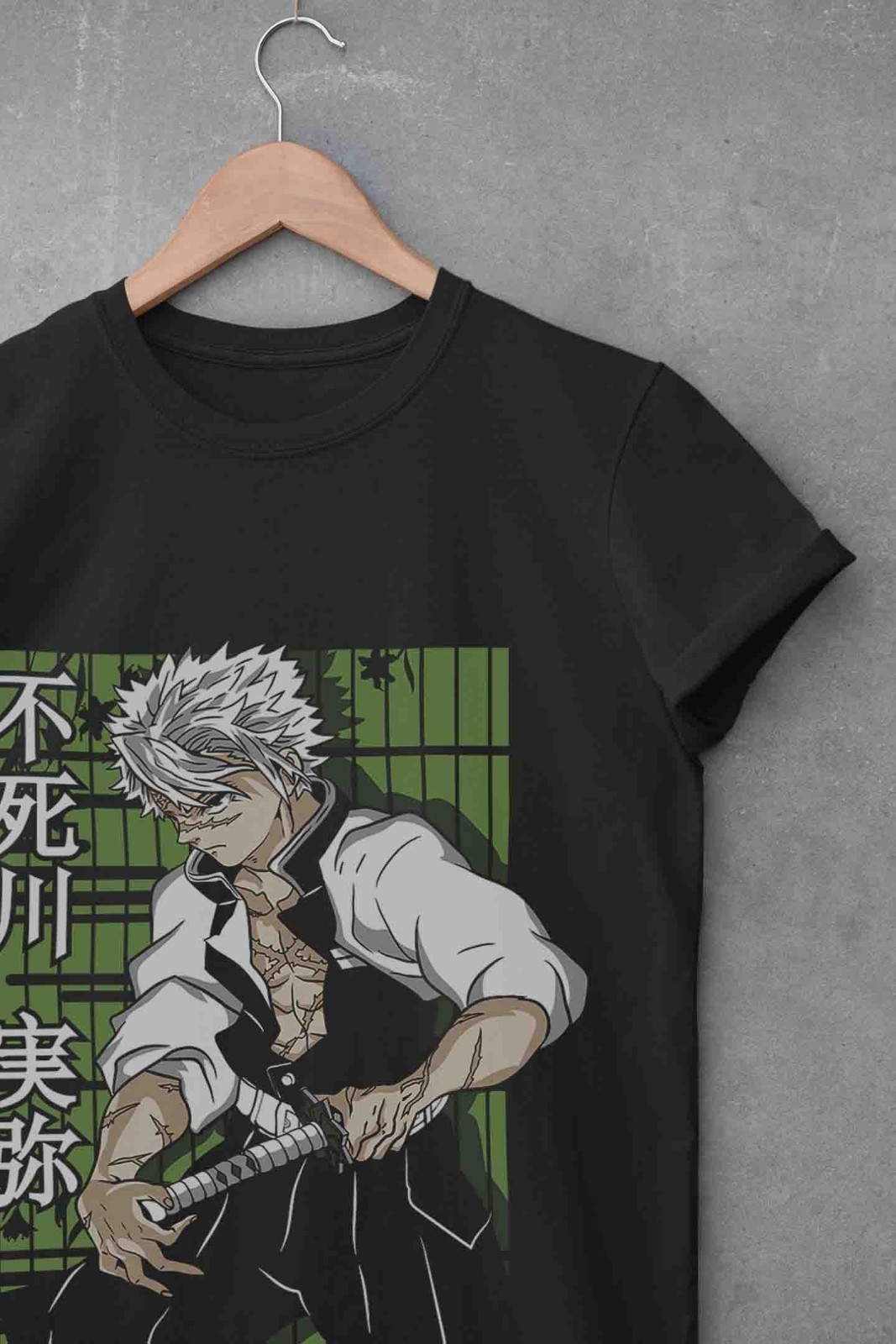 Demon Slayer Shirt Sanemi Shinazugawa T-Shirt Tanjiro KNY Anime Akaza Muzan Tee gallery