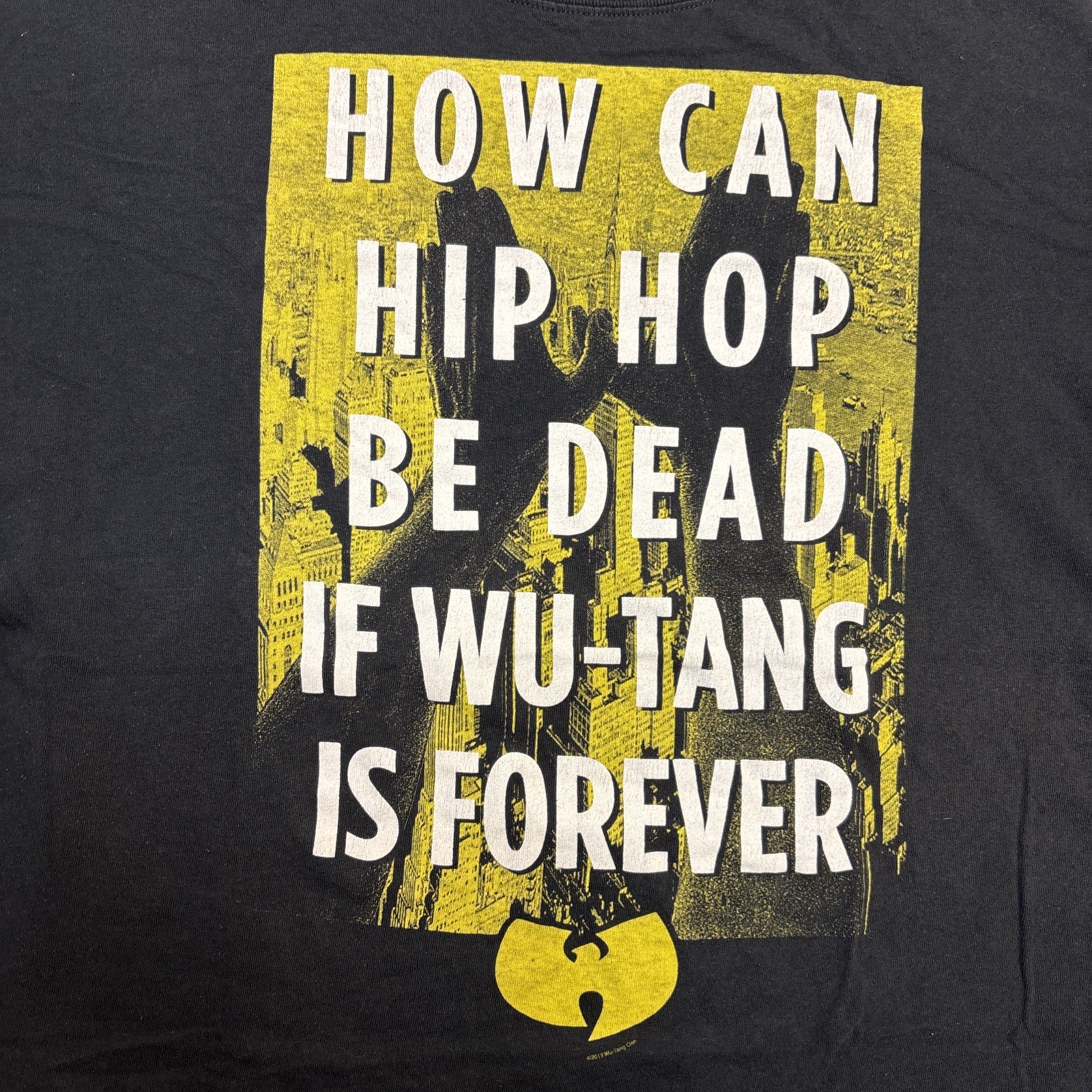 Anvil Blue Bar Wu Tang Clan Hip Hop Not Dead Wu Forever T Shirt Men’s XXL Black