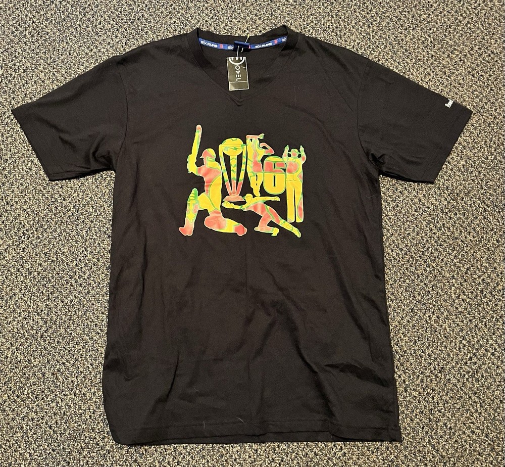 Six Rings SXKRNS Sri Lanka Cricket Graphic T-Shirt Mens Large Black NWT