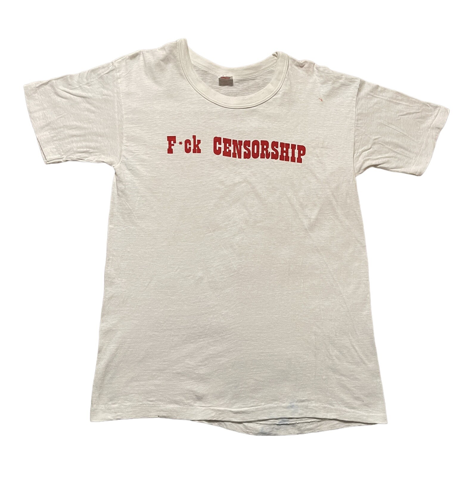 Vintage 50s 60s Censorship Is Unamerican Freedom Of Speech Shirt Small S Slogan gallery
