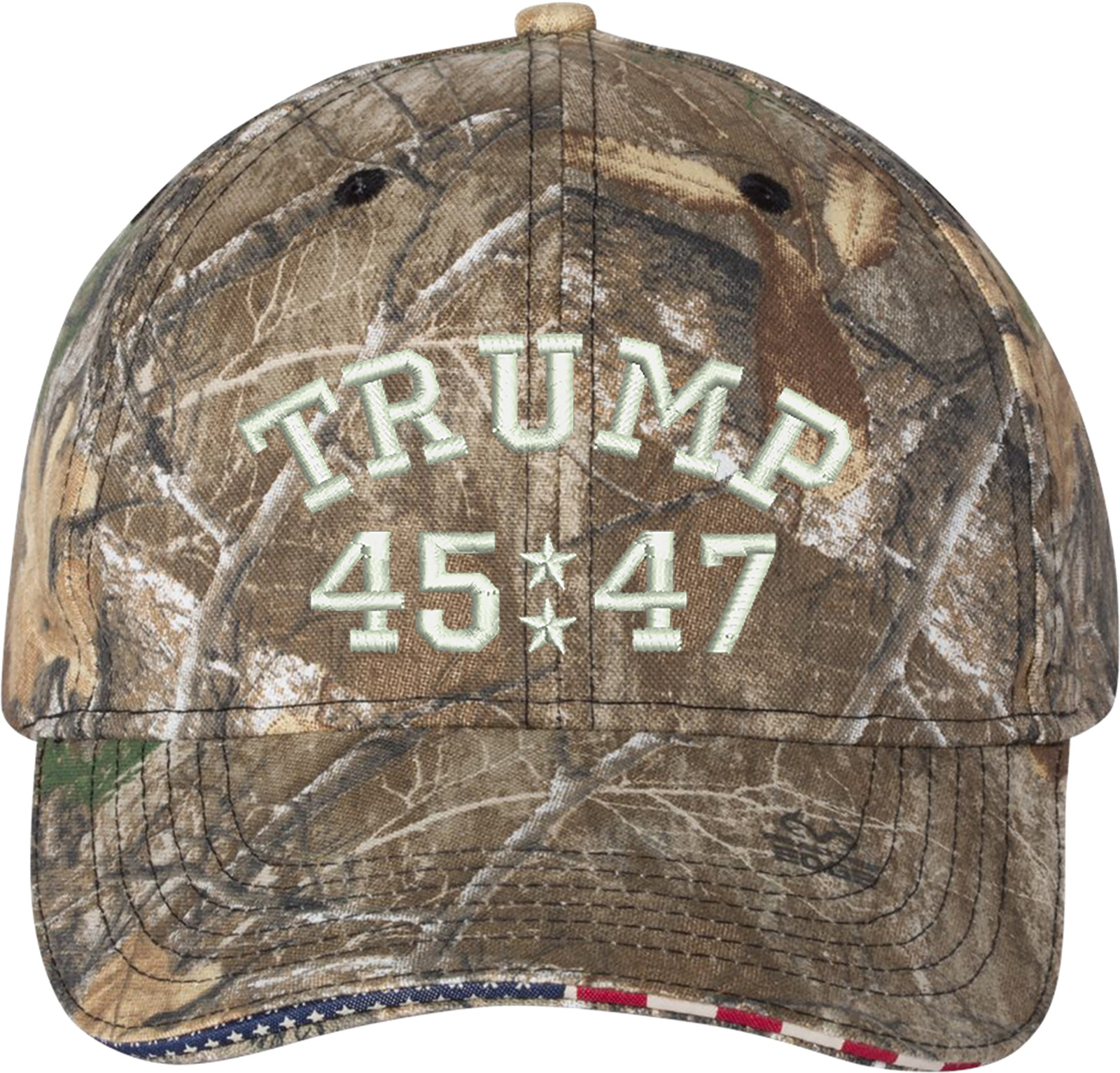 Trump 45/47 Embroidered Camo Structured Adjustable One Size Fits Most Hat gallery