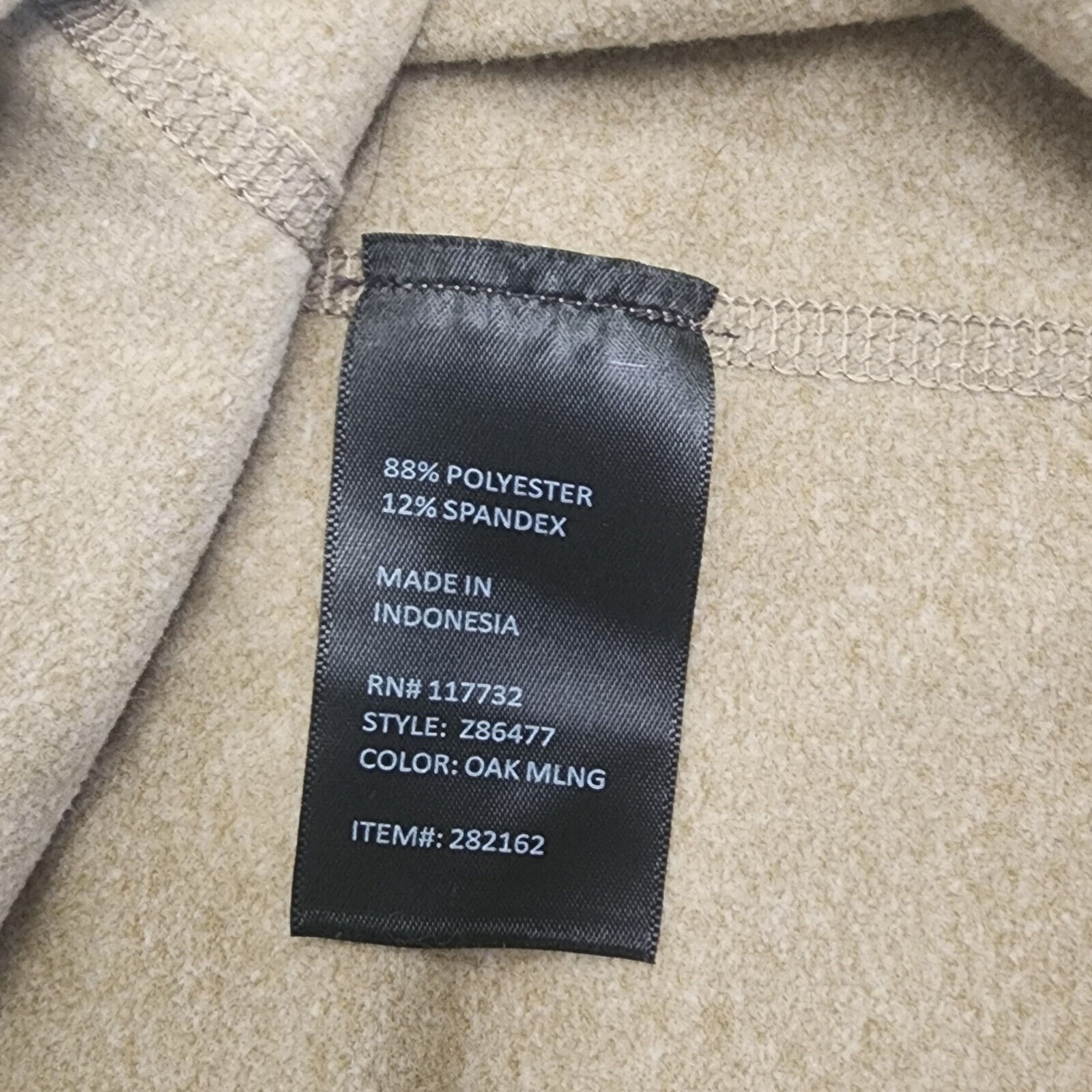 ZeroXposur Shirt Oak Melange Long Sleeve Crew Neck Stretch Mens Medium gallery