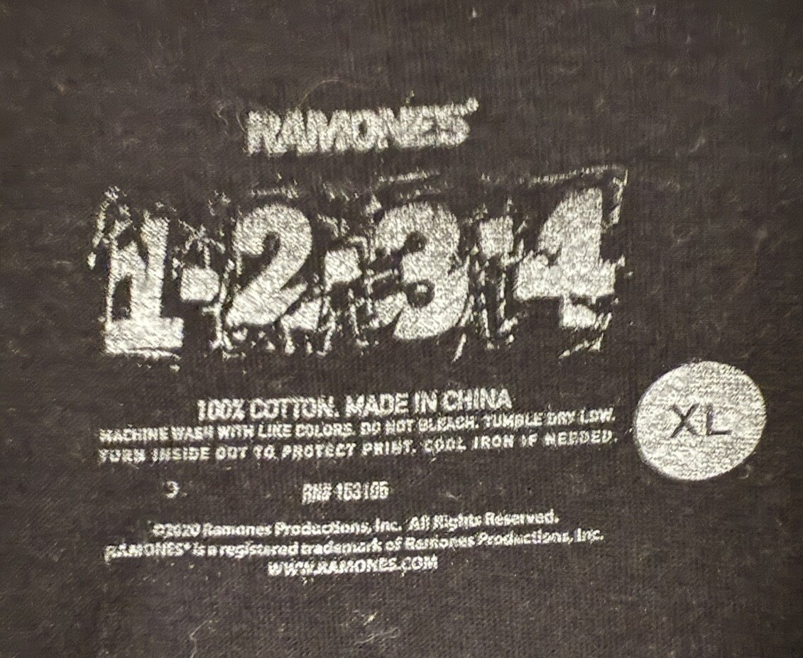 Ramones Presidential Seal Shirt 1-2-3-4 Size XL gallery