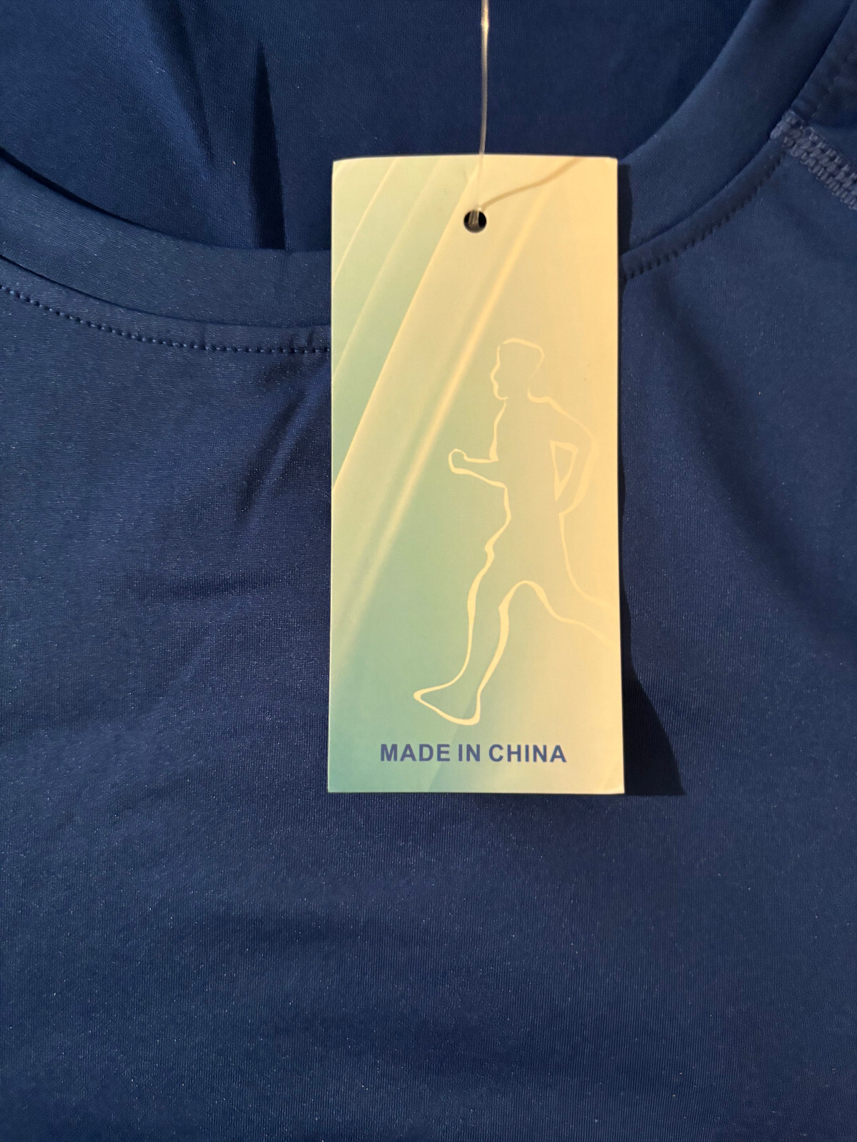Style One new w tags polyester 85 spandex 15% work out shirt mens s blue Mint gallery