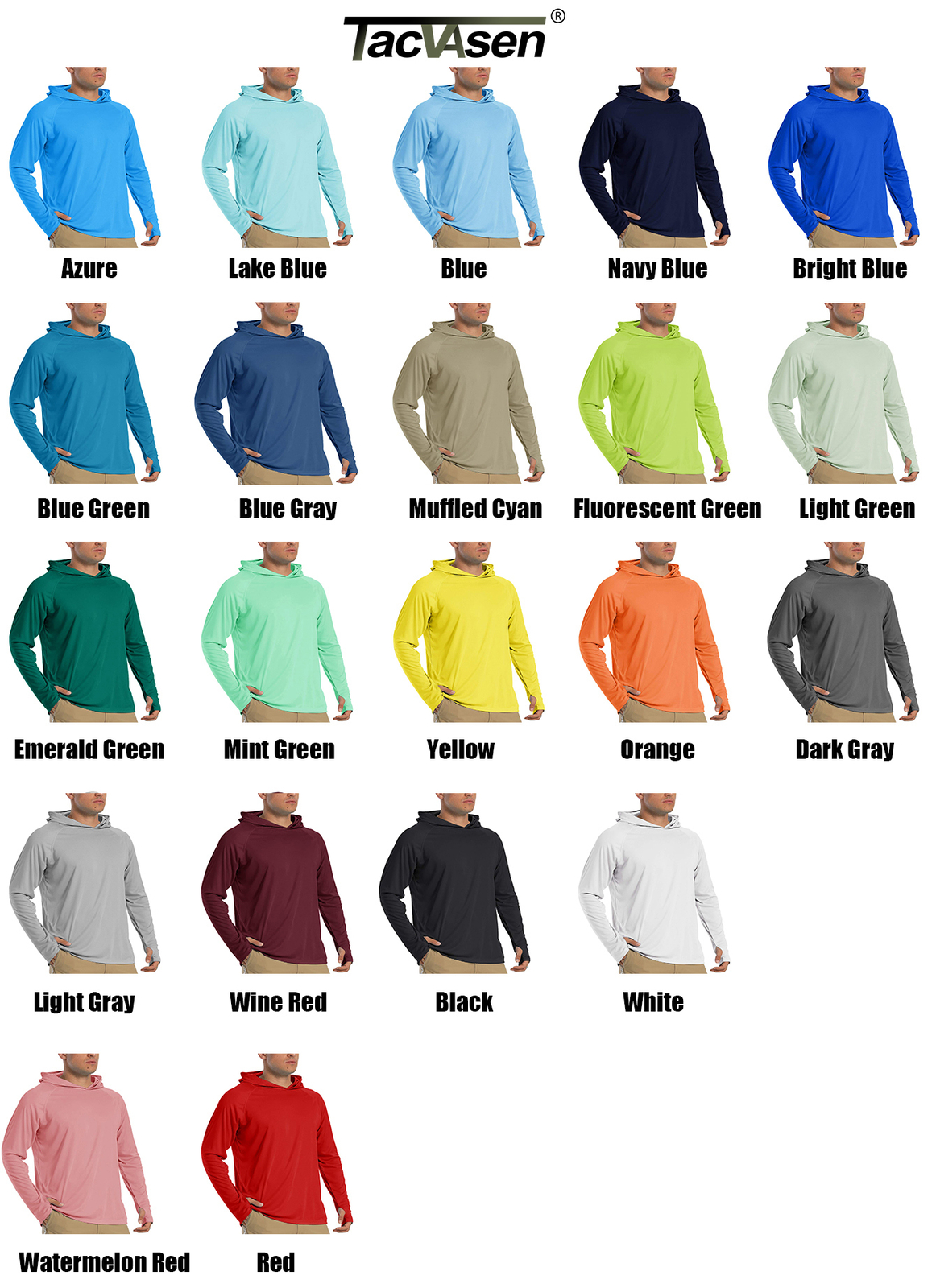 UPF50+ Mens UV Shirts Sun Protection Hoodie Outdoor Fishing Long Sleeve Casual T gallery