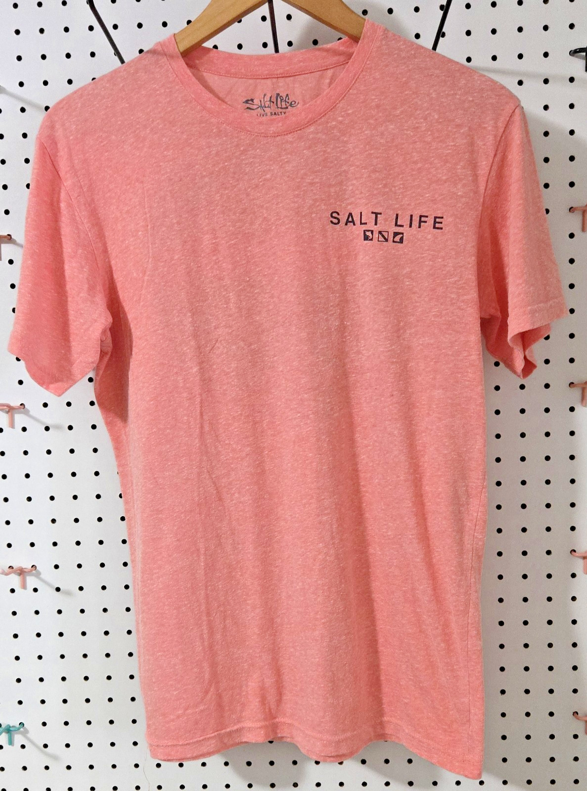 Salt Life Heather Coral Short Sleeve Lightweig Graphic Tee Size Medium