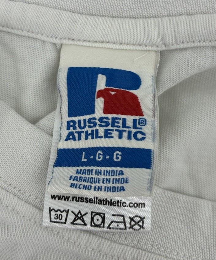 VNTG Y2K Russell Athletic Heritage Antonio Long Sleeve 100% Cotton T-Shirt Large gallery