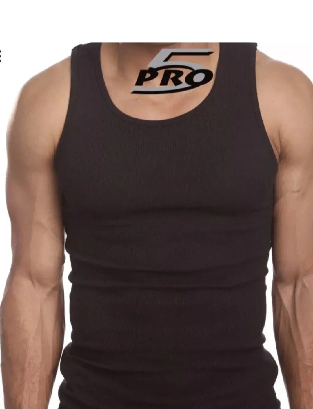 3 PACK PRO 5 MENS A-SHIRTS COTTON UNDER SHIRT WIFE BEATER S-5XL gallery