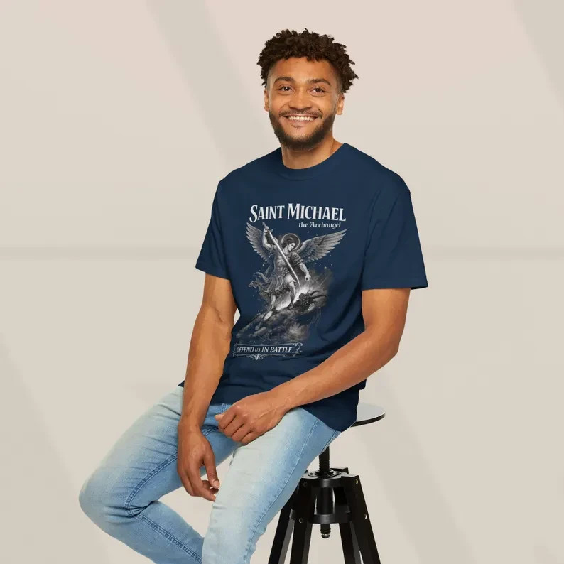 Saint Michael The Archangel Shirt for Men, Christian Men Shirts gallery