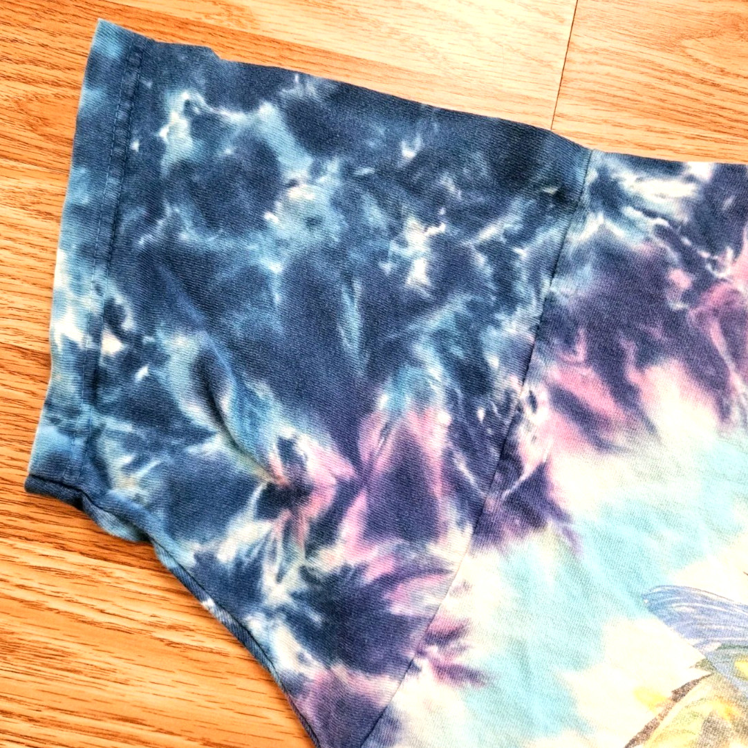 Vintage 90s Liquid Blue Fairy Fantasy Mushroom T Shirt Tie Dye Size Large gallery