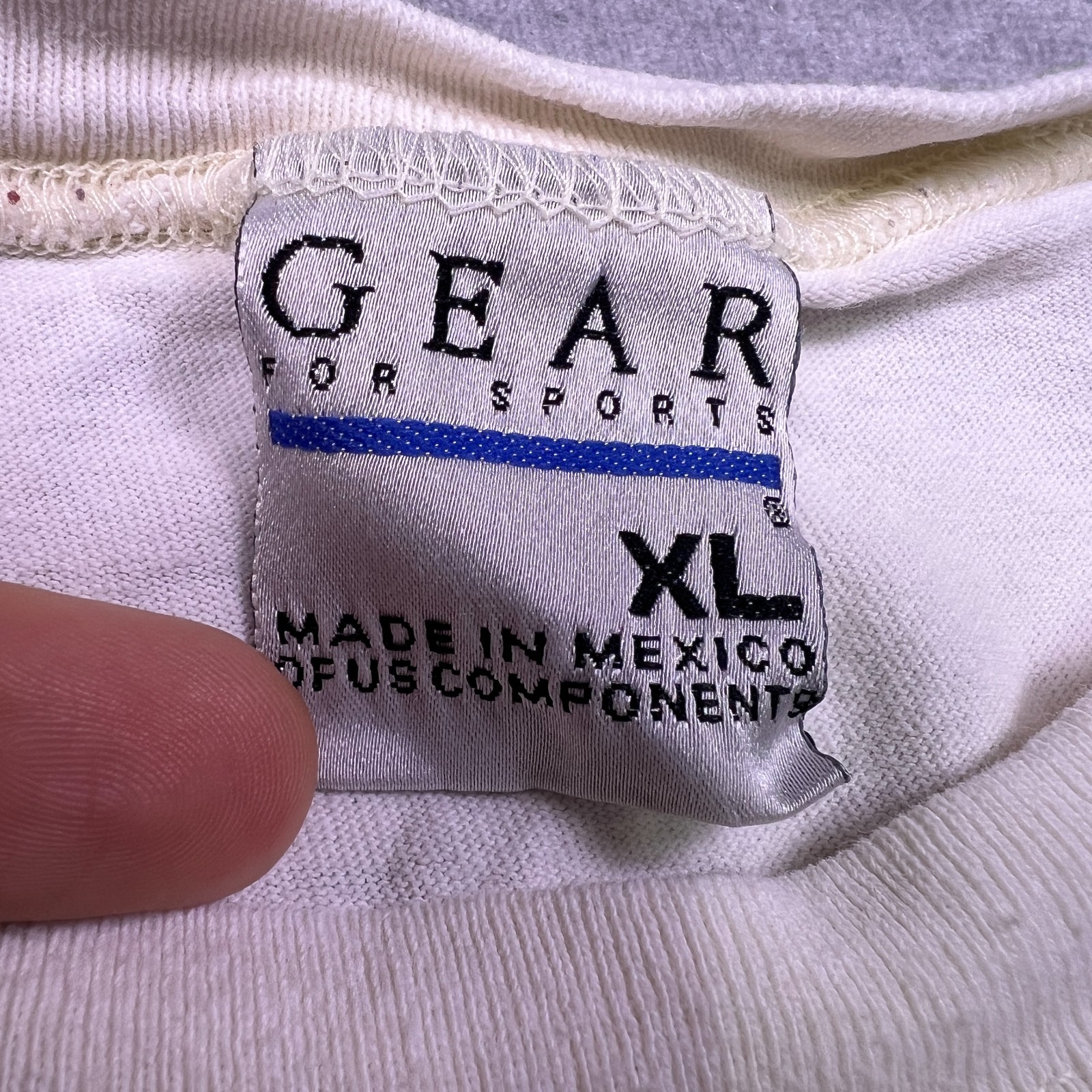 VTG Gear For Sports Unisex Ivory Navy Pier Casual Wear Crew Neck T-Shirt Size XL gallery