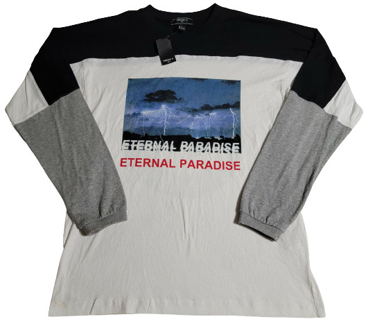 Forever 21 Eternal Paradise Black/White Long Sleeve Shirt! (Size in Description) gallery