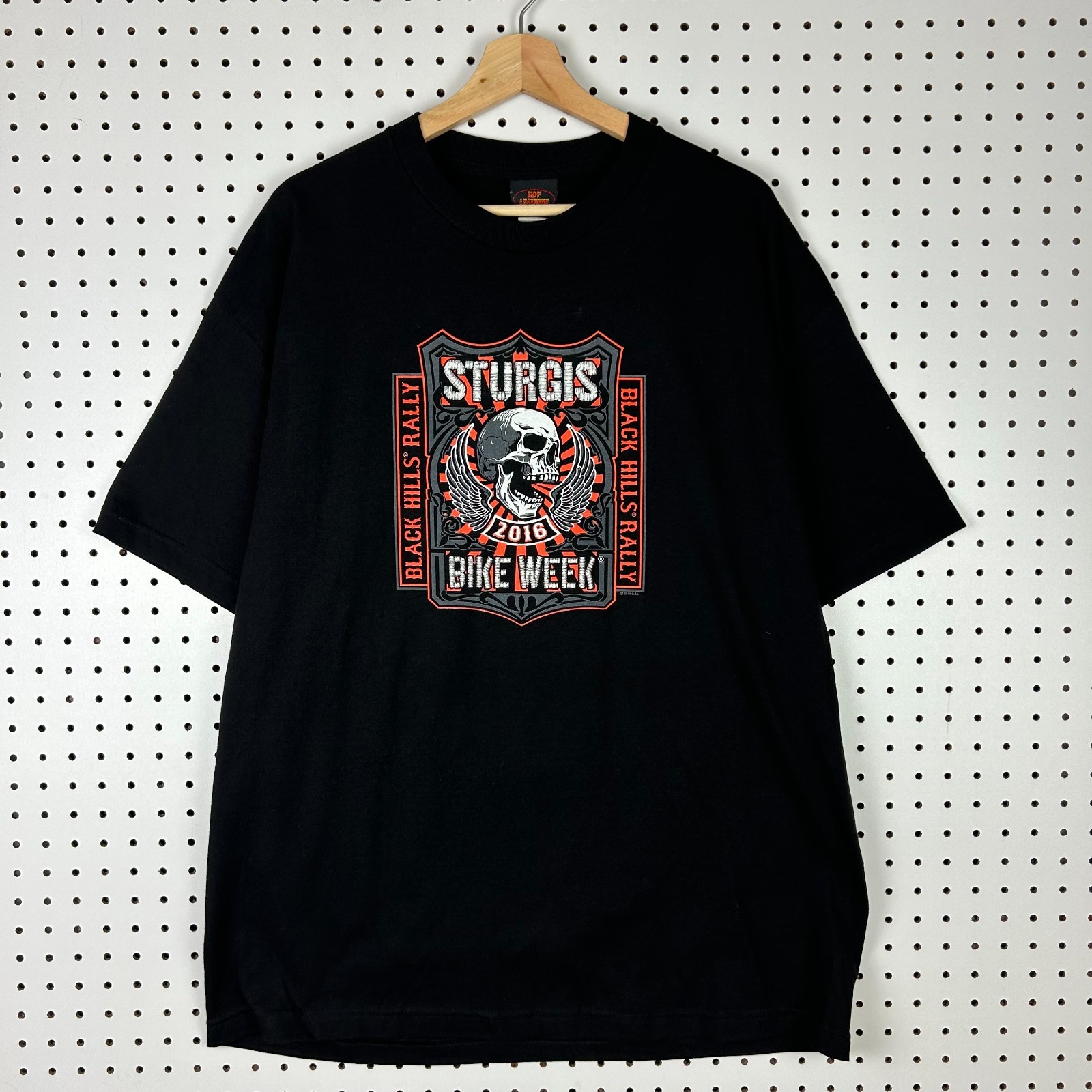 Hot Leather Sturgis Bike Week XL Motorcycle Biker T Shirt Black Skull Graphic 16 gallery