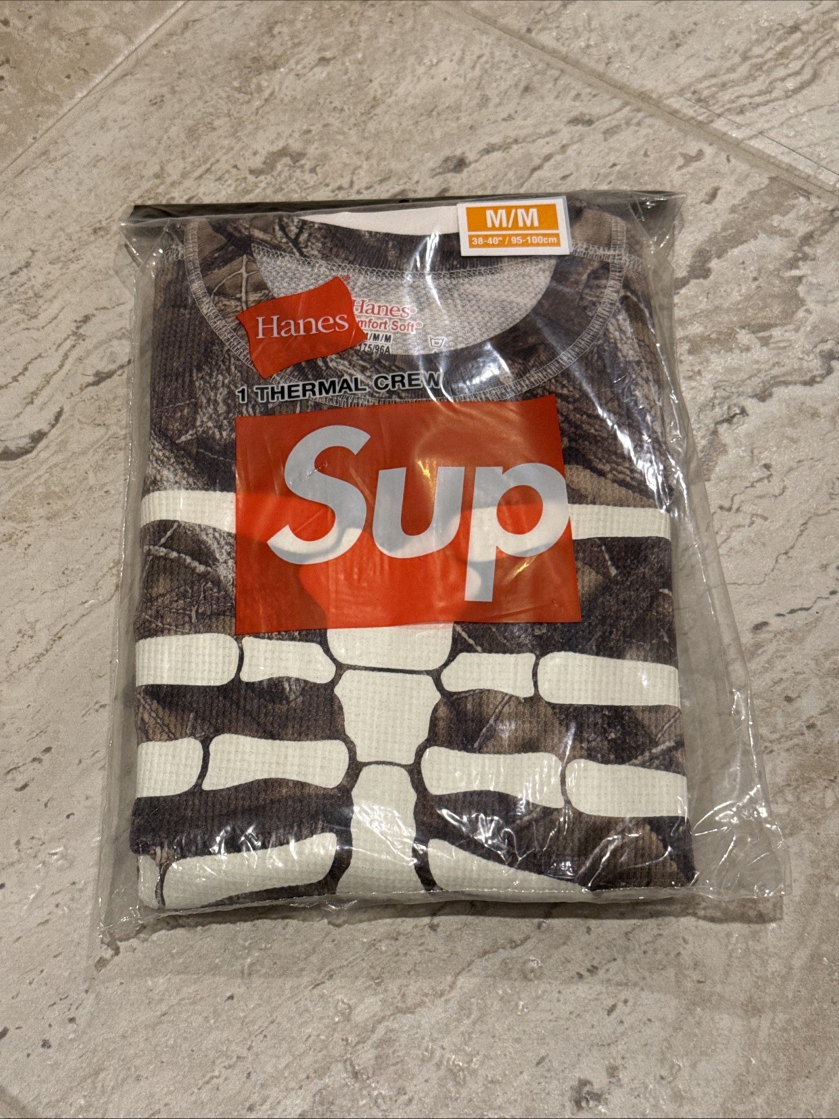 Supreme Hanes Bones Thermal Crew (1 Pack) Size M Woodland Camo gallery