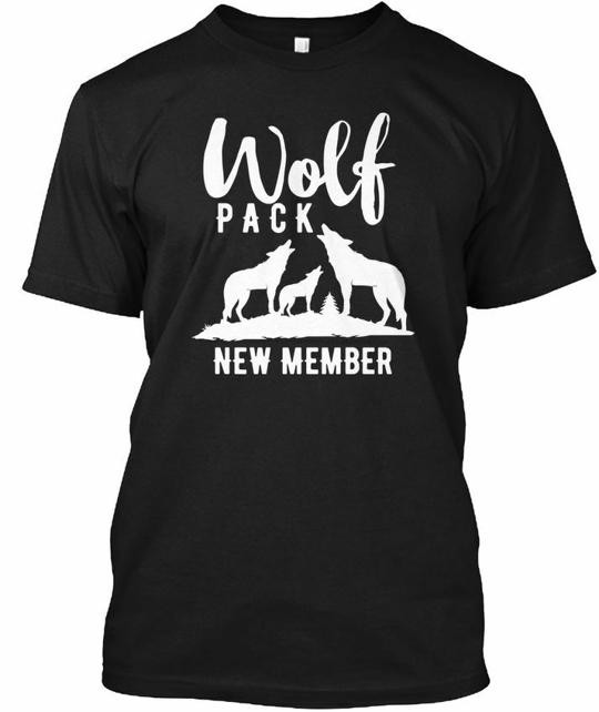 Wolf Pack New Member White Wolves Family T-Shirt Made in the USA Size S to 5XL