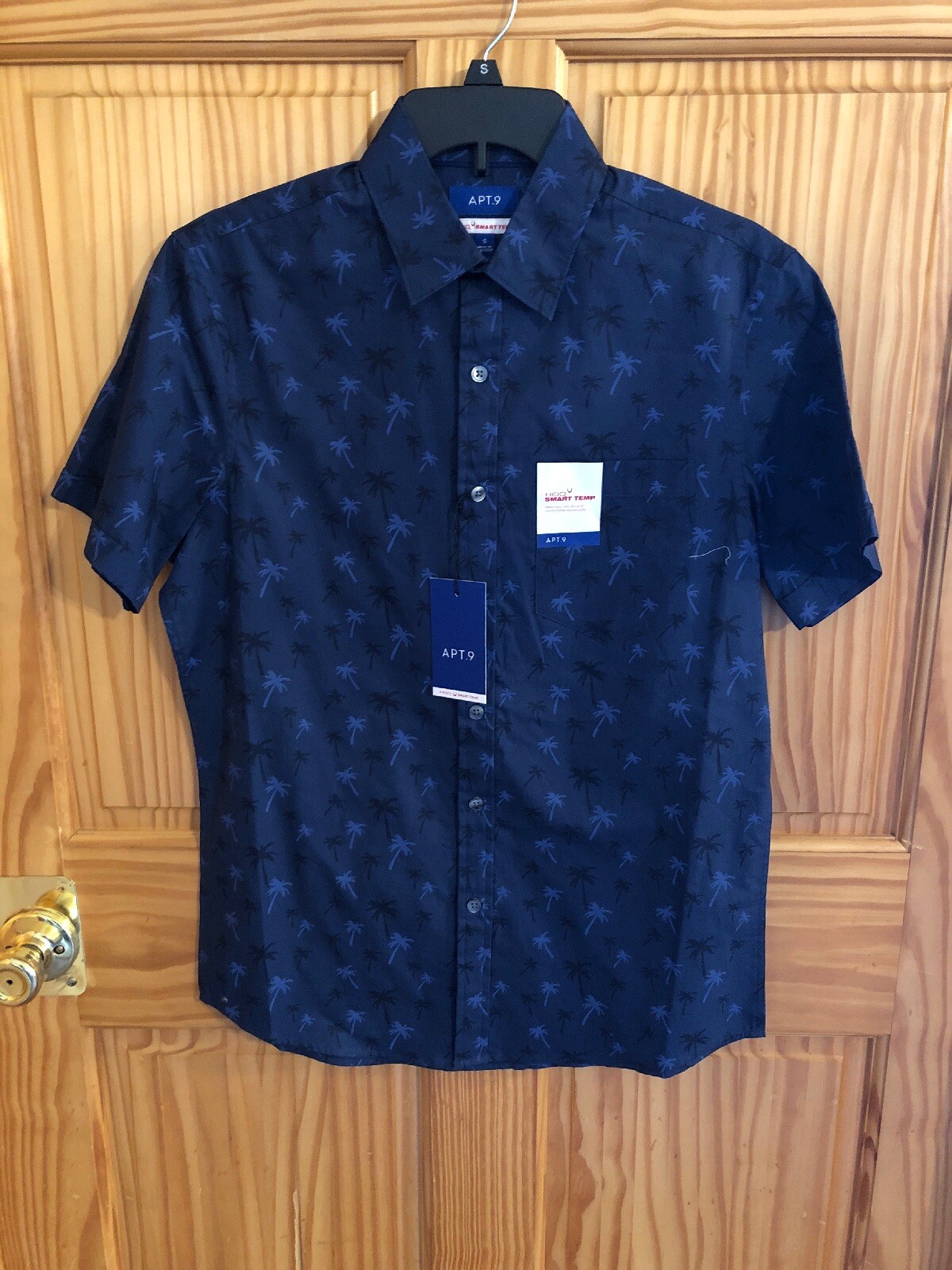 APT.9 MENS Button Up Shirt Blue Small 🌴 Retail $40 (s-blk-14-29) gallery