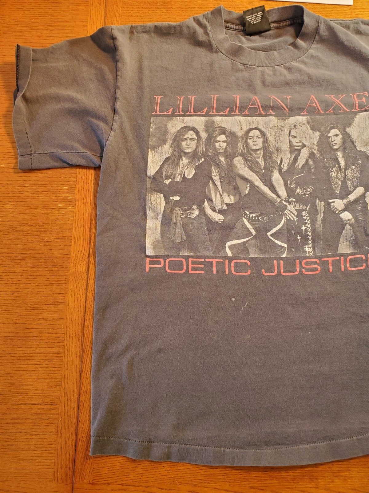 1992 Lillian Axe Poetic Justice Kiss My Axe Black XL Giant TeeJays Grail gallery