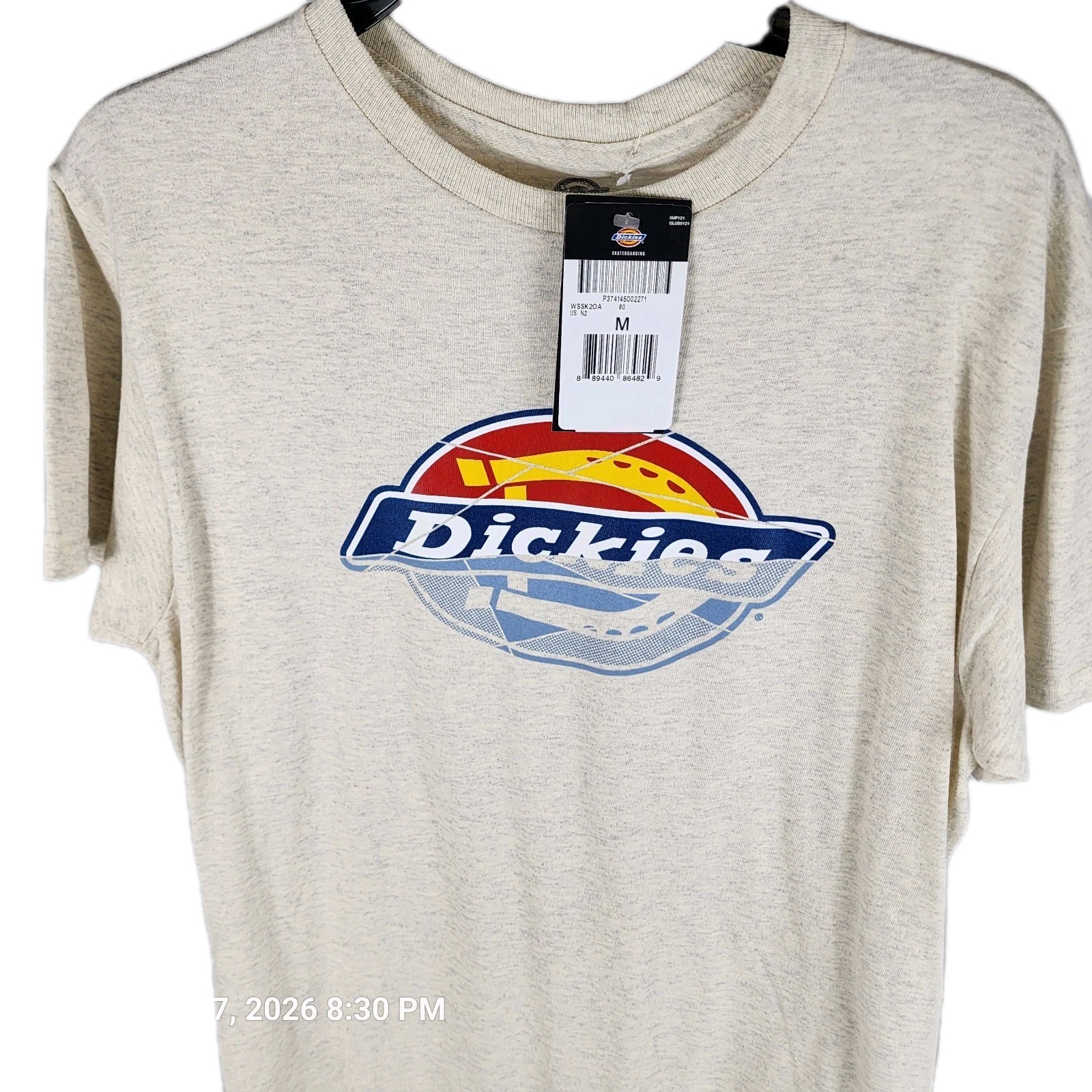 Dickies Skateboarding Distressed OG Graphic T-shirt Mens Medium Heather New Tags