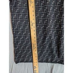 FENDI men’s Chenile logo monogram t-shirt t shirt tee – black – Large L