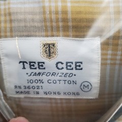 Vtg 50s Loop Collar Short Sleeve Camp Shirt Men M Plaid SANFORIZED NOS Old Stock