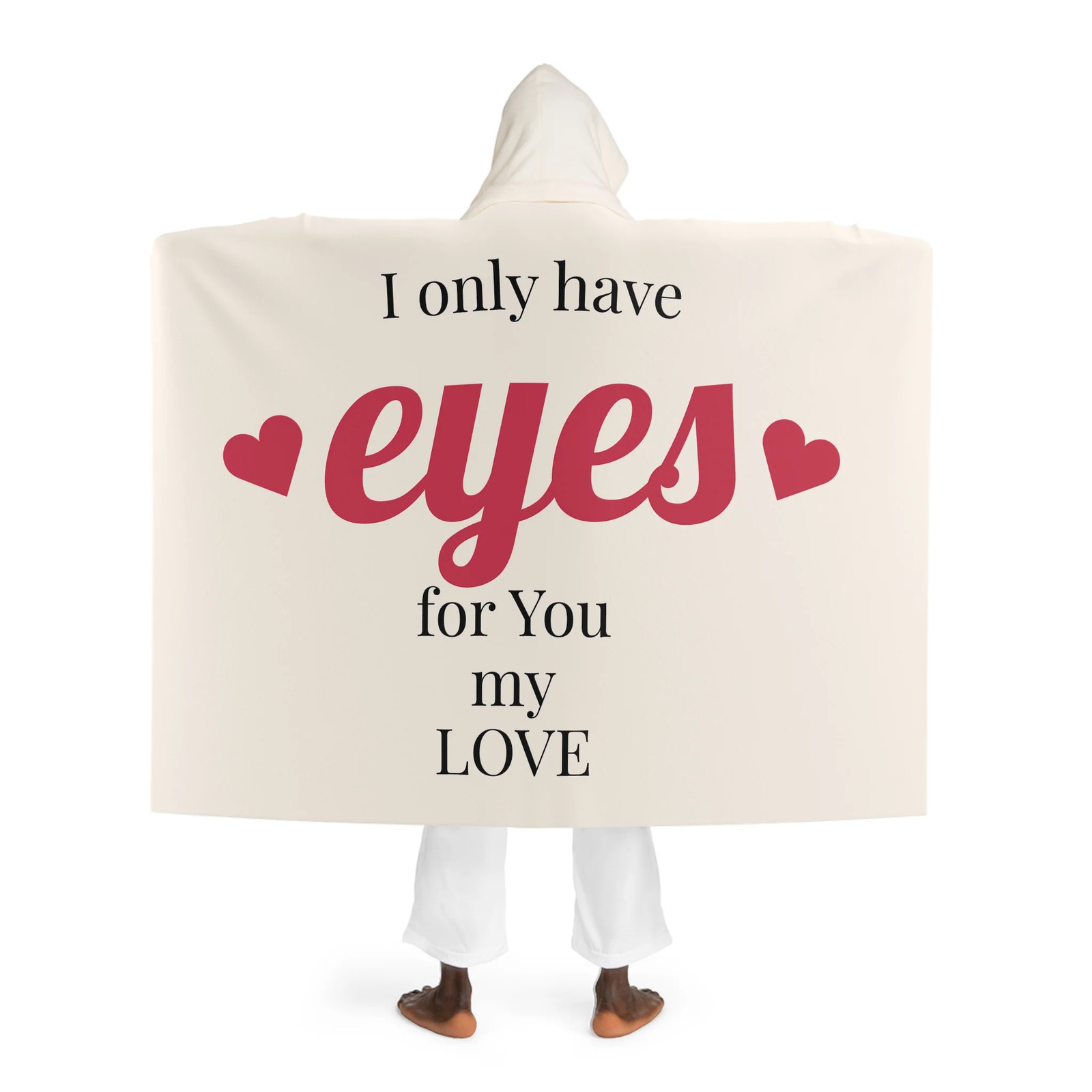I Only Have Eyes on You My Love Hooded Sherpa Fleece Blanket gallery