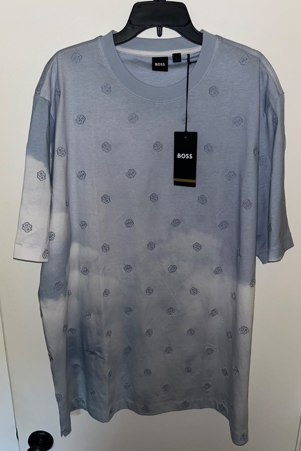 NWT's Hugo Boss Tames Pastel Blue Embroidered T-shirt 3XT 3XLT Tall Retail $178 gallery