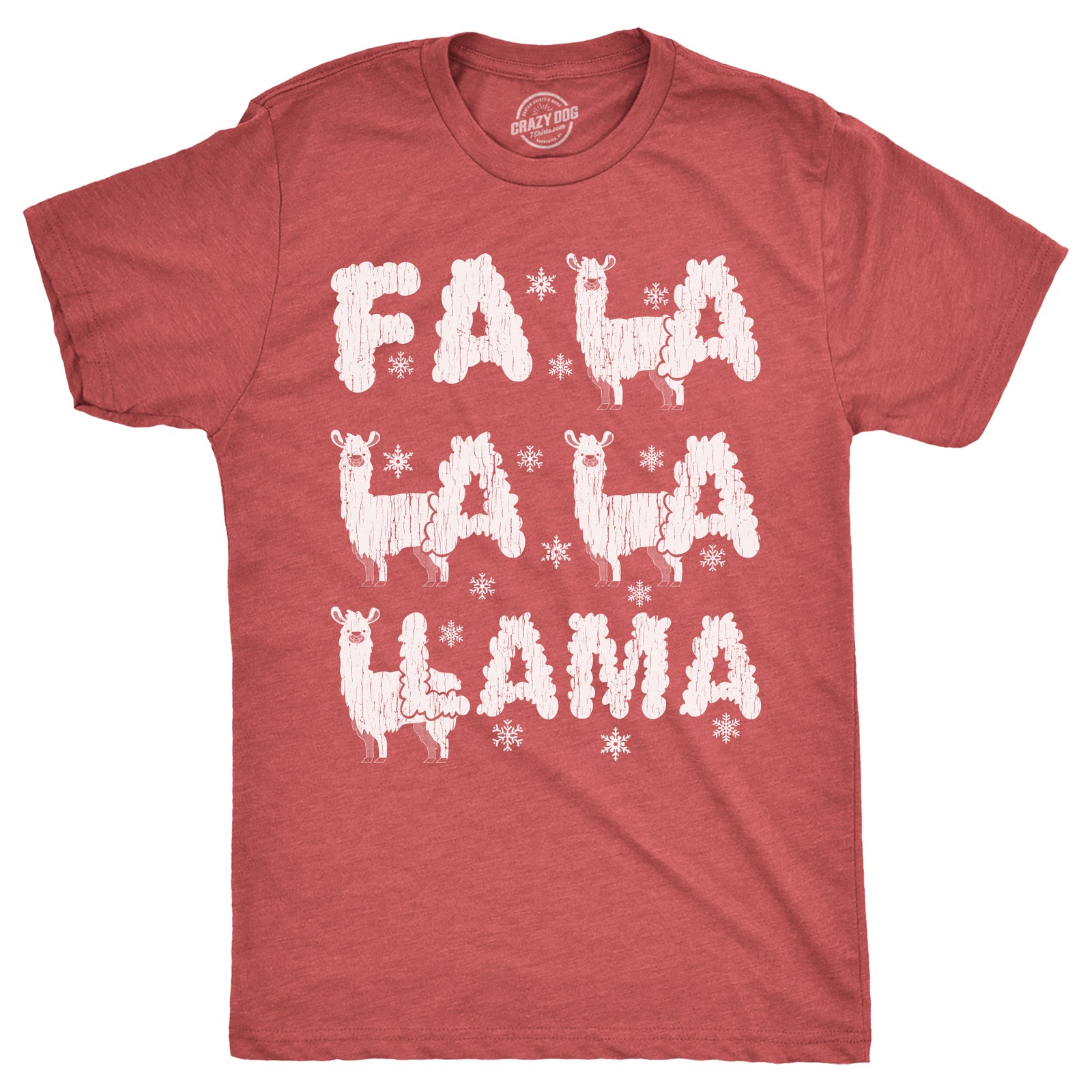 Mens Fa La La La Llama T Shirt Funny Xmas Parody Song Joke Tee for Guys