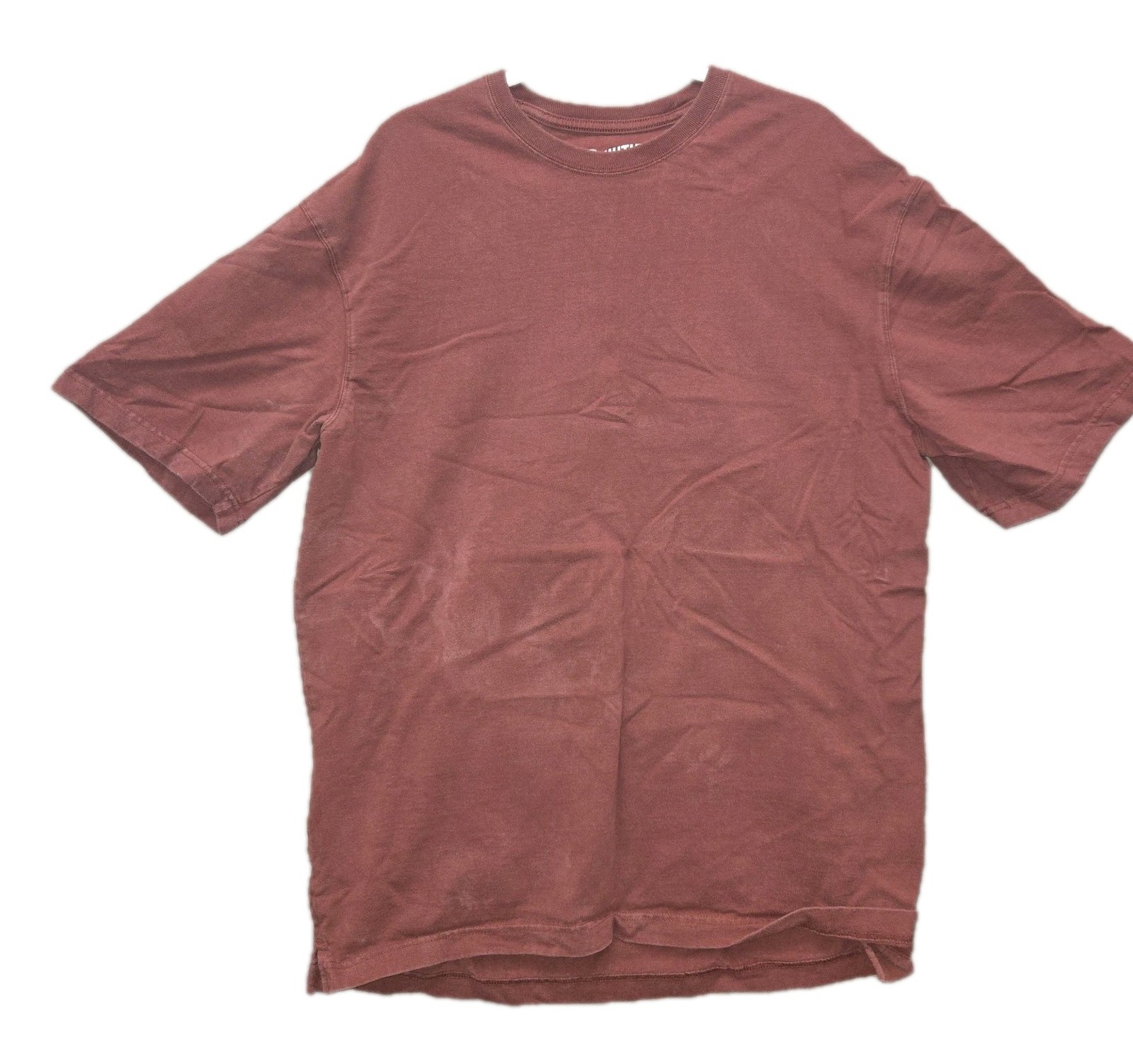 Duluth Trading Co Mens Large TShirt Relaxed Fit Longtail Tee Cotton Maroon Brown