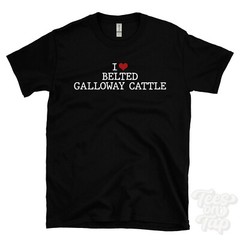I LOVE BELTED GALLOWAY CATTLE T-SHIRT heart farm animals livestock agriculture