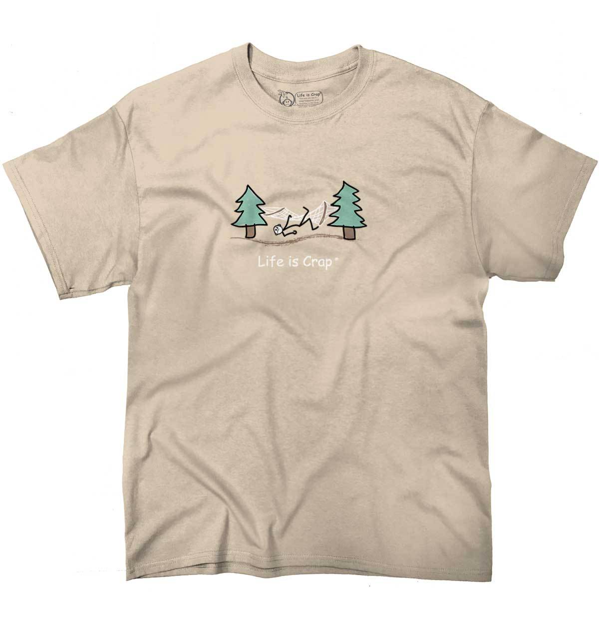 Life Is Crap Camping Funny Outdoor Adventure Womens or Mens Crewneck T Shirt Tee gallery