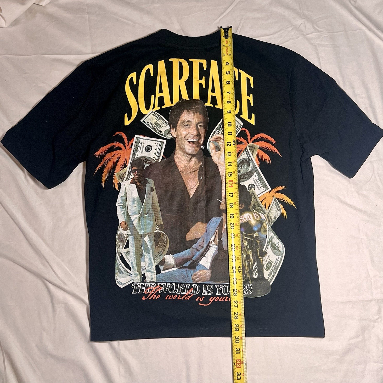 Scarface x Reason The World Is Yours Graphic T-Shirt Black NWT Size Large gallery
