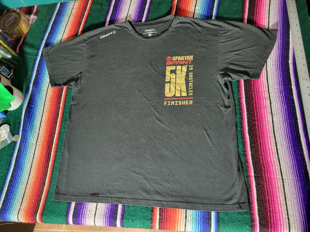 Spartan Sprint 5K 20 Obstacles Finisher T-Shirt Size XL