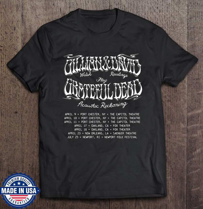 Gillian Welch David Rawlings 2026 Acoustic Tour Cotton T Shirt Size S-5XL