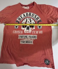 Headrush MMA Brand Tshirt Orange UFC Fight Clothing