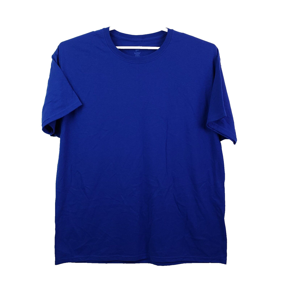 Hanes Mens Size XL Royal Blue Basic Comfort Blend Eco Smart T Shirt