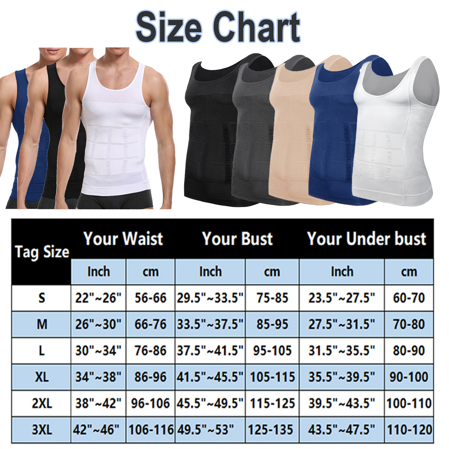 Men Body Shaper Slimming Tummy Vest Thermal Compression Shirt Tank Top Shapewear gallery