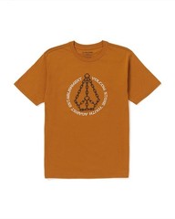 Volcom Men’s Crisp Stone Short Sleeve Tee Chestnut Brown-Large