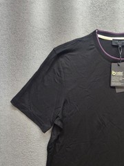 Ted Baker Shirt Mens Medium Black Crew Neck Modal Cotton Short Sleeve Tee