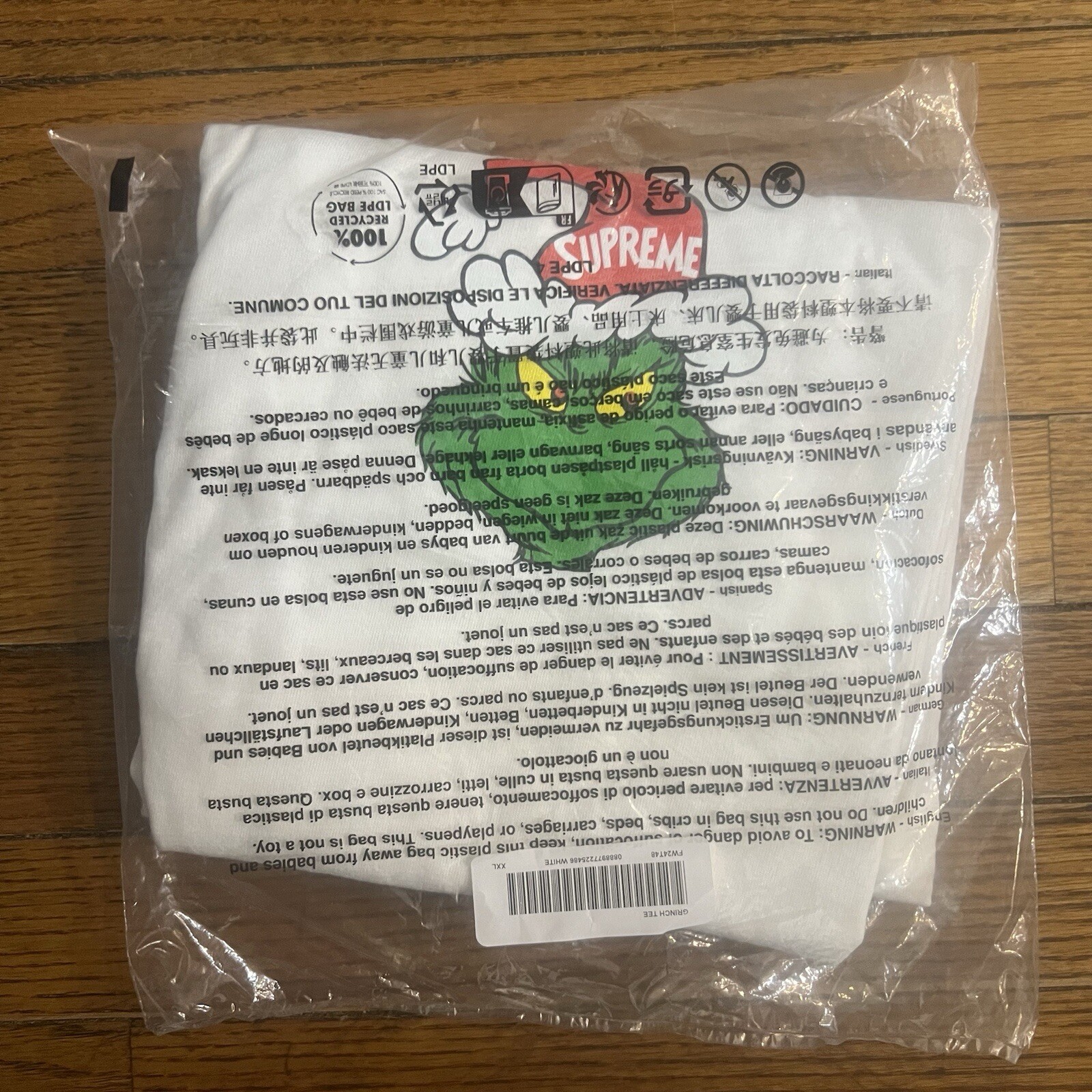 Supreme Grinch Tee White Size: XXL gallery